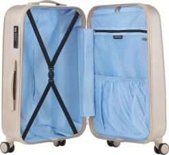 CarryOn Skyhopper Handbagage En Beautycase - 55cm TSA Trolley En Make-up Koffer - Champagne -Bagage En Reistassen 1200x1101