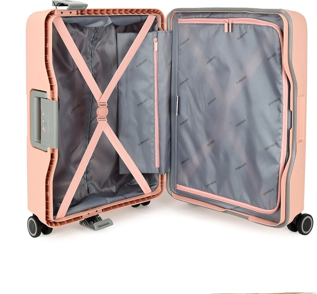 Decent Handbagage Koffer / Trolley / Reiskoffer - 55 Cm - 38 Liter - Polypropyleen - On-Tour - Roze 20 Decent Handbagage Koffer / Trolley / Reiskoffer - 55 Cm - 38 Liter - Polypropyleen - On-Tour - Roze - Afbeelding 20