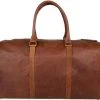 Fana Bags Leren Weekendtas Cognac - Leren Reistas - Grote Reistas Leder - Cadeau Mannen - Reistas/Weekendtas/Sporttas Echt Leer - Duffel Bag