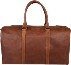 Fana Bags Leren Weekendtas Cognac - Leren Reistas - Grote Reistas Leder - Cadeau Mannen - Reistas/Weekendtas/Sporttas Echt Leer - Duffel Bag