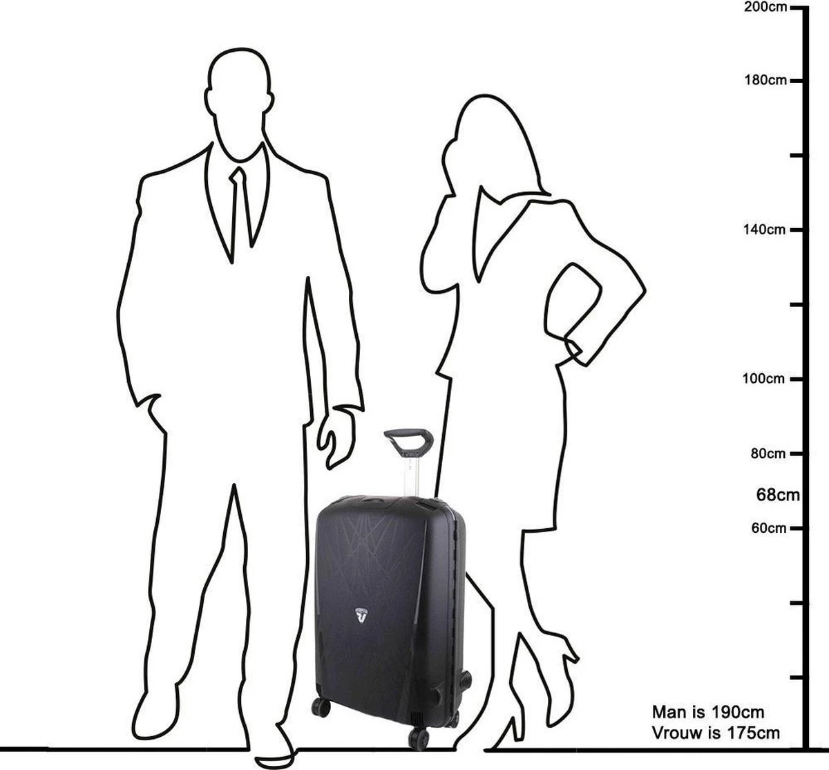 Roncato Light 4 Wiel Trolley 68 Avio Blue 12 Roncato Light 4 Wiel Trolley 68 Avio Blue - Afbeelding 12