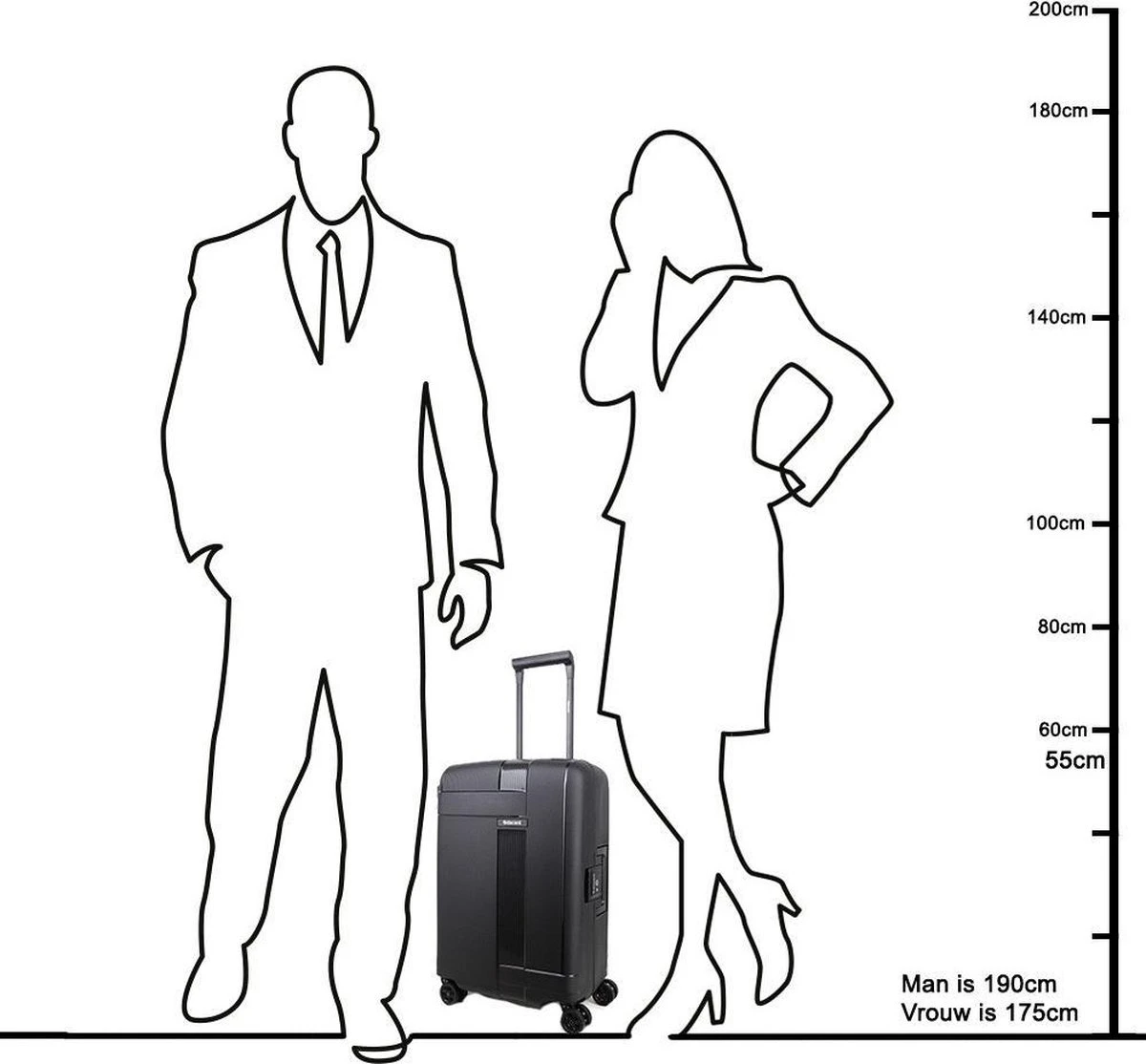 Decent Transit Handbagage Koffer - 55 Cm - Zwart 17 Decent Transit Handbagage Koffer - 55 Cm - Zwart - Afbeelding 17