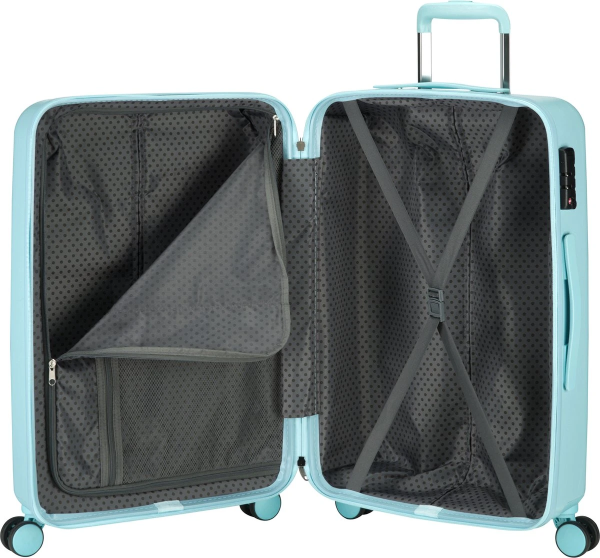 Princess Traveller Harlem - Reiskoffer - Blauw - M - 66cm 4 Princess Traveller Harlem - Reiskoffer - Blauw - M - 66cm - Afbeelding 4