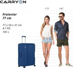 CarryOn Protector Luxe Grote Reiskoffer - Trolley 77cm Met TSA-klikslot - Ultrasterk - Blauw -Bagage En Reistassen 1200x1117 2