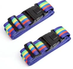 2 X Kofferriem - Bagage Band - Luggage Belt - Bagage Gordel - Met SlideLock En Adreslabel - Afstelbaar - 200 Cm X 5 Cm - Rainbow 8 2 X Kofferriem - Bagage Band - Luggage Belt - Bagage Gordel - Met SlideLock En Adreslabel - Afstelbaar - 200 Cm X 5 Cm - Rainbow -Bagage En Reistassen 1200x1131 7