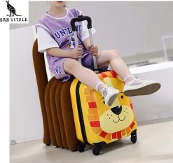 San Vitale® - Lichtgewicht Reis Koffer - Trolley - Handbagage - Leeuw - Geel -Bagage En Reistassen 1200x1132 1