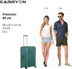 CarryOn Protector Luxe Reiskoffer - Trolley 66cm Met TSA-klikslot En OKOBAN - Ultrasterk - Groen -Bagage En Reistassen 1200x1136 3