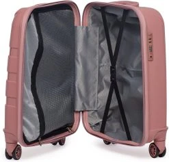 ©TROLLEYZ - Paris No.5 - Trolley - 55cm Met TSA Slot - Dubbele Wielen - 360° Spinners - 100% Polypropyleen - Handbagage Koffer In Rose Blush -Bagage En Reistassen 1200x1150 3