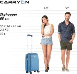 CarryOn Skyhopper Handbagage En Beautycase - 55cm TSA Trolley En Make-up Koffer - Blauw -Bagage En Reistassen 1200x1158 1