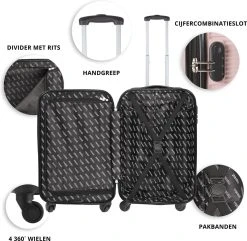 TravelZ Horizon Handbagagekoffer - 54cm Handbagage Trolley Met Gevoerde Binnenkant - Baby Roze -Bagage En Reistassen 1200x1169 5