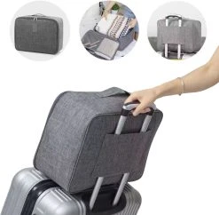 Merkloos TDR-Organiser Opbergtas-reistas Handbagage -Luxe Organizer Voor Kleren En Toiletartikelen -Grijs