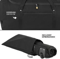 TravelZ Opvouwbare Wieltas | Reistas Op Wielen | 100 Liter | Verbeterd 2022 Model | Zwart -Bagage En Reistassen 1200x1178 8
