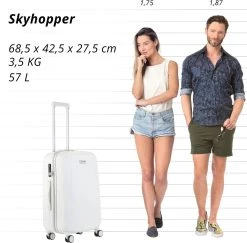CarryOn Skyhopper Reiskoffer - 68.5cm TSA Trolley Met OKOBAN - Wit -Bagage En Reistassen 1200x1180 11
