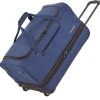 Travelite Basics Wheeled Duffle 70cm Expandable Navy/Orange