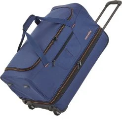 Travelite Basics Wheeled Duffle 70cm Expandable Navy/Orange
