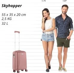 CarryOn Skyhopper Handbagage Koffer 55cm – TSA Trolley - Old Pink -Bagage En Reistassen 1200x1180 2