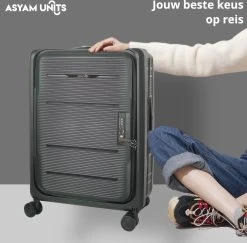 Asyam Units- Handbagage- Invouwbaar- Koffer- Koffer 38L- Spinner Wielen- TSA Slot- Lichtgewicht- Zwart 15 Asyam Units- Handbagage- Invouwbaar- Koffer- Koffer 38L- Spinner Wielen- TSA Slot- Lichtgewicht- Zwart -Bagage En Reistassen 1200x1180 5