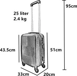Handbagage Koffer 51cm 4 Wielen Trolley - Zilver -Bagage En Reistassen 1200x1186 1