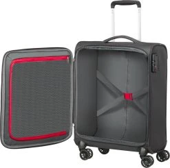 American Tourister Reiskoffer - Crosstrack Spinner 55/20 Tsa (Handbagage) Grey/Red -Bagage En Reistassen 1200x1192
