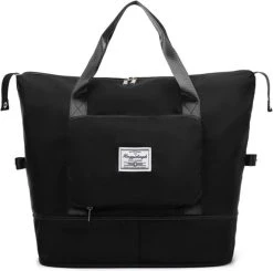 Bella's Shop® - Grote Reistas - Reistas - Opvouwbare Tas - Weekend Tas - Waterdicht - Sporttas - Schoudertas - Zwart