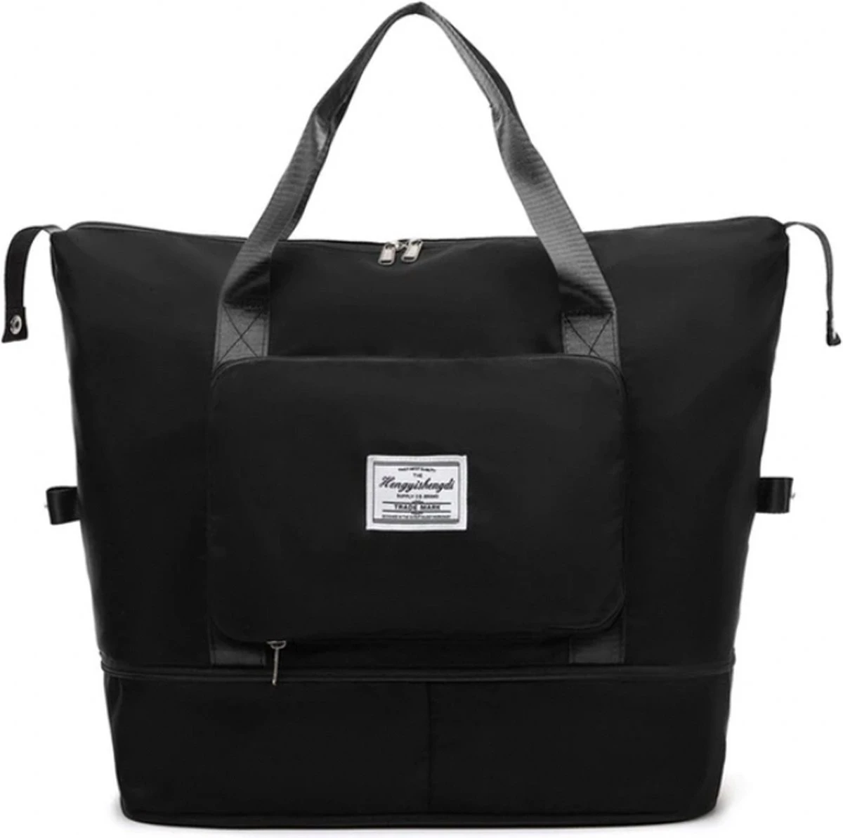 Bella's Shop® - Grote Reistas - Reistas - Opvouwbare Tas - Weekend Tas - Waterdicht - Sporttas - Schoudertas - Zwart 1 Bella's Shop® - Grote Reistas - Reistas - Opvouwbare Tas - Weekend Tas - Waterdicht - Sporttas - Schoudertas - Zwart