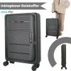 Asyam Units- Handbagage- Invouwbaar- Koffer- Koffer 38L- Spinner Wielen- TSA Slot- Lichtgewicht- Zwart