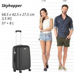 CarryOn Skyhopper Reiskoffer - 68.5cm TSA Trolley Met Expander En OKOBAN - Zwart -Bagage En Reistassen 1200x1194 6