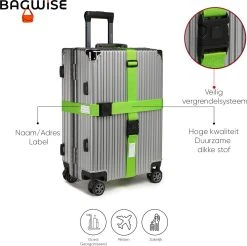 2 X Kofferriem - Bagage Band - Luggage Belt - Bagage Gordel - Met SlideLock En Adreslabel - Afstelbaar - 200cm X 5 Cm - Groen 9 2 X Kofferriem - Bagage Band - Luggage Belt - Bagage Gordel - Met SlideLock En Adreslabel - Afstelbaar - 200cm X 5 Cm - Groen -Bagage En Reistassen 1200x1196 15