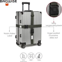2 X Kofferriem - Bagage Band - Luggage Belt - Bagage Gordel - Met SlideLock En Adreslabel - Afstelbaar - 200cm X 5 Cm - Khaki 9 2 X Kofferriem - Bagage Band - Luggage Belt - Bagage Gordel - Met SlideLock En Adreslabel - Afstelbaar - 200cm X 5 Cm - Khaki -Bagage En Reistassen 1200x1196 16