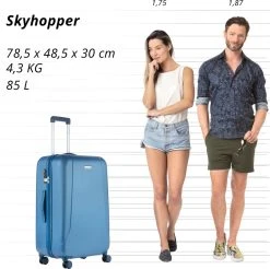 CarryOn Skyhopper Reiskoffer - 78cm TSA Trolley Met OKOBAN - Dubbele Wielen - Blauw -Bagage En Reistassen 1200x1196 8