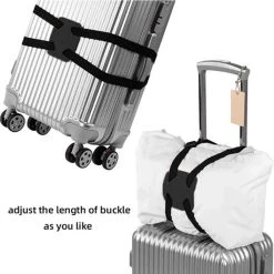 UNRL® Kofferriem - Elastische Bagageriem - Verstelbaar 60 * 170 - Bevestigingselastiek Voor Handbagage - Zwart -Bagage En Reistassen 1200x1198 22