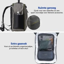 CabinMax Manhatten – Handbagage 20L – Rugzak – Schooltas - 40x20x25 Cm – Compact Reistas – Lichtgewicht – Grijs/Geel -Bagage En Reistassen 1200x1199 20