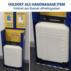 CabinMax Velocity Handbagage Koffer - Uitbreidbaar Trolley 44L - Harde Reiskoffer - 55x40x20/25 Cm - Lichtgewicht - Groot Capaciteit - Zwart -Bagage En Reistassen 1200x1200 1005