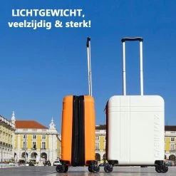 CabinMax Velocity Handbagage Koffer - Uitbreidbaar Trolley 44L - Harde Reiskoffer - 55x40x20/25 Cm - Lichtgewicht - Groot Capaciteit - Zwart -Bagage En Reistassen 1200x1200 1006