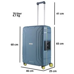 CarryOn Steward TSA Reiskoffer - 65cm Trolley Met Kliksloten - Dubbele Wielen - Blauw -Bagage En Reistassen 1200x1200 1139