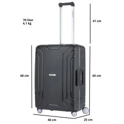 CarryOn Steward TSA Reiskoffer - 65cm Trolley Met Kliksloten - Dubbele Wielen - Zwart -Bagage En Reistassen 1200x1200 1212
