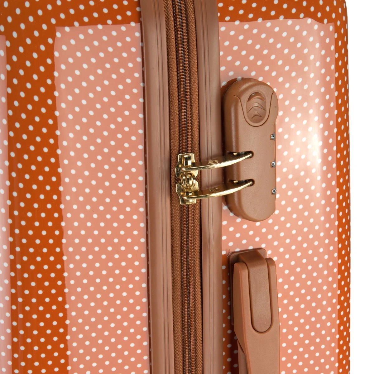 Princess Traveller Trendy Dots - Reiskoffer - Terra - M - 66cm 4 Princess Traveller Trendy Dots - Reiskoffer - Terra - M - 66cm - Afbeelding 4