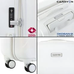 CarryOn Skyhopper Reiskoffer - 78cm TSA Trolley Met OKOBAN - Dubbele Wielen - Wit -Bagage En Reistassen 1200x1200 1560