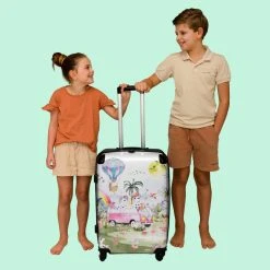 NoBoringSuitcases.com® Koffer Groot - Eenhoorn - Luchtballon - Meisjes - Regenboog - Trolley Koffer Met TSA-slot - Met Wielen - 90 Liter - Reiskoffer - 66 Cm -Bagage En Reistassen 1200x1200 1578