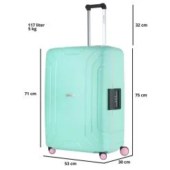 CarryOn Steward TSA Reiskoffer - 75cm Trolley Met Kliksloten - Dubbele Wielen - Mint -Bagage En Reistassen 1200x1200 1602