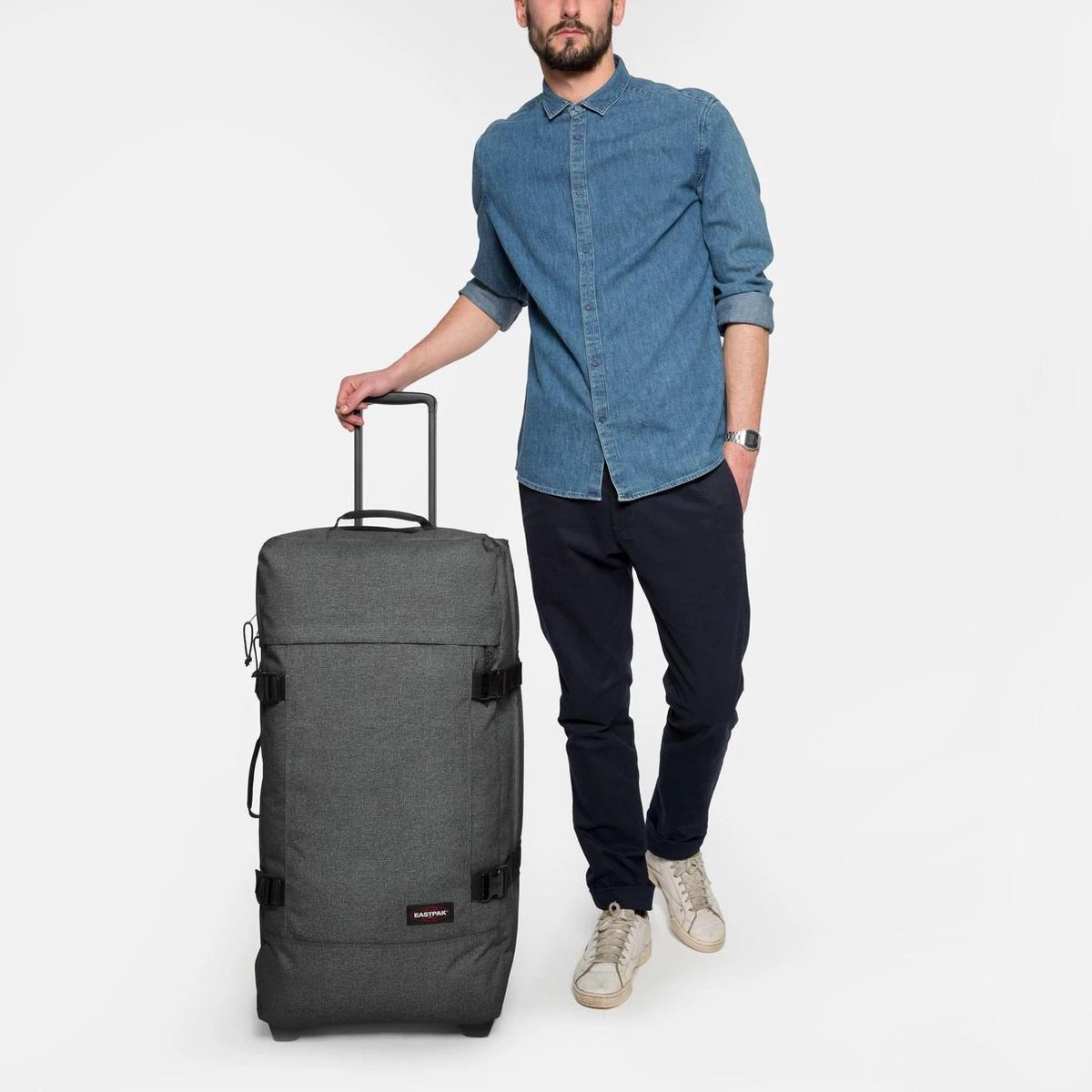 Eastpak TRANVERZ L Reiskoffer (79 X 40 X 33 Cm) - Black Denim 4 Eastpak TRANVERZ L Reiskoffer (79 X 40 X 33 Cm) - Black Denim - Afbeelding 4