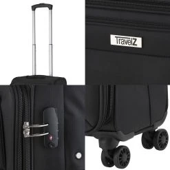 Travelz Softspinner TSA Reiskoffer 77cm - Zachte Reiskoffer Met Expander 104 + 16 Ltr - Zwart -Bagage En Reistassen 1200x1200 1726