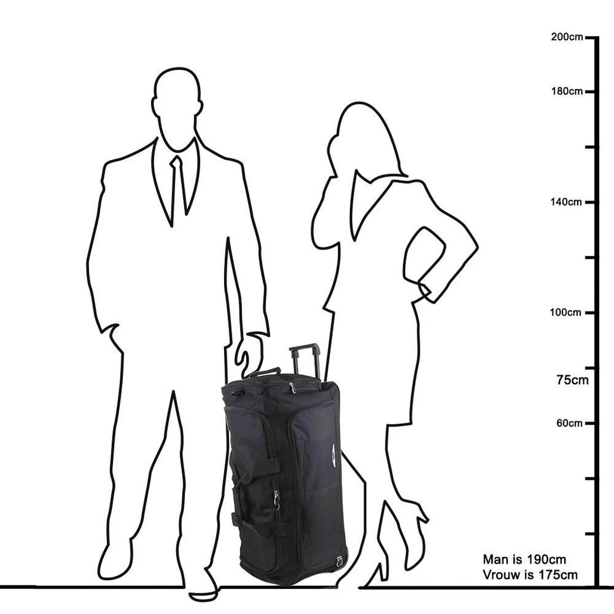 Enrico Benetti Orlando 35305 L Reistas / Sporttas Met Wielen / Wieltas 81 Liter - Navy Blauw 15 Enrico Benetti Orlando 35305 L Reistas / Sporttas Met Wielen / Wieltas 81 Liter - Navy Blauw - Afbeelding 15