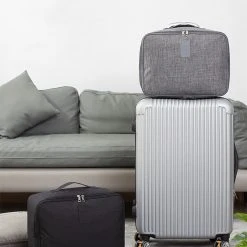 Merkloos TDR-Organiser Opbergtas-reistas Handbagage -Luxe Organizer Voor Kleren En Toiletartikelen -Grijs -Bagage En Reistassen 1200x1200 1801