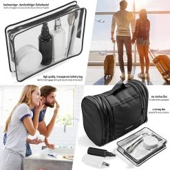 Grote Toilettas Met Spiegel, Haak + Binnenvakken + Zijvakken, Waterbestendig, Trip Vakantie Handbagage Mannen Vrouwen | Travel Organizer Kit -Bagage En Reistassen 1200x1200 1821