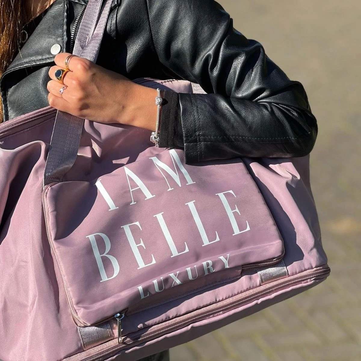 IAM BELLE Reistas Roze / Sporttas / Opvouwbare Reistas / Luiertas / Kerstcadeau 2 IAM BELLE Reistas Roze / Sporttas / Opvouwbare Reistas / Luiertas / Kerstcadeau - Afbeelding 2