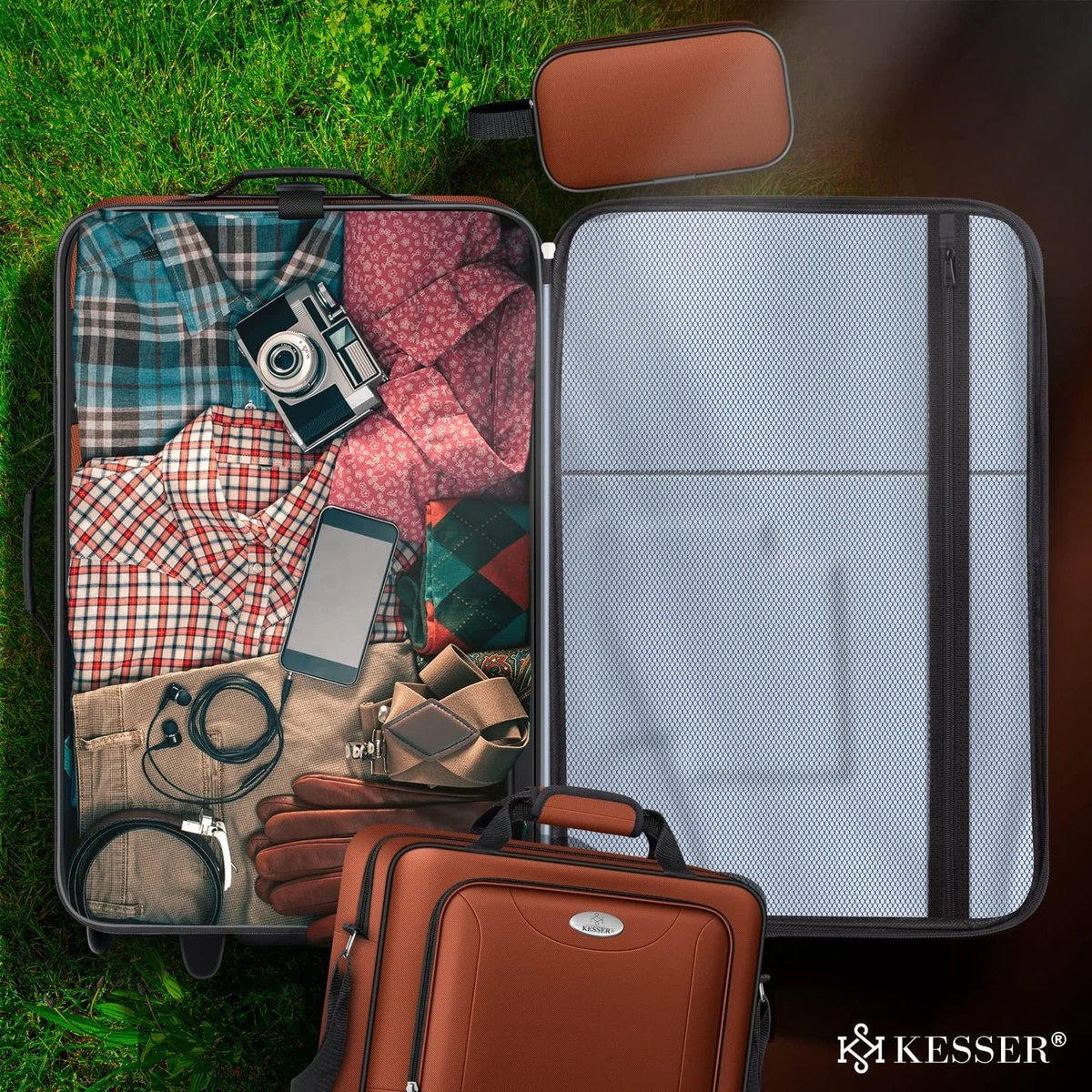 Merkloos Trolley Suitcase Set, Handbagage / Lightweight 4 Rolls Carry-on Trolley Suitcase Board Luggage Cabin Trolley Travel Suitcase Luggage, 2 Merkloos Trolley Suitcase Set, Handbagage / Lightweight 4 Rolls Carry-on Trolley Suitcase Board Luggage Cabin Trolley Travel Suitcase Luggage, - Afbeelding 2