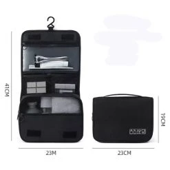 Merkloos Ophangbare Makeup Tas - Reistas Voor Make-up - Beauty Reistas - Toilettas Voor Mee Op Reis - Ophangbare Toilettas - Beauty Toilettas - Tas Voor Make-up & Toiletartikelen - Make-uptas Om Op Te Hangen - Makeuptas - Makeup Organizer - Beauty Organizer -