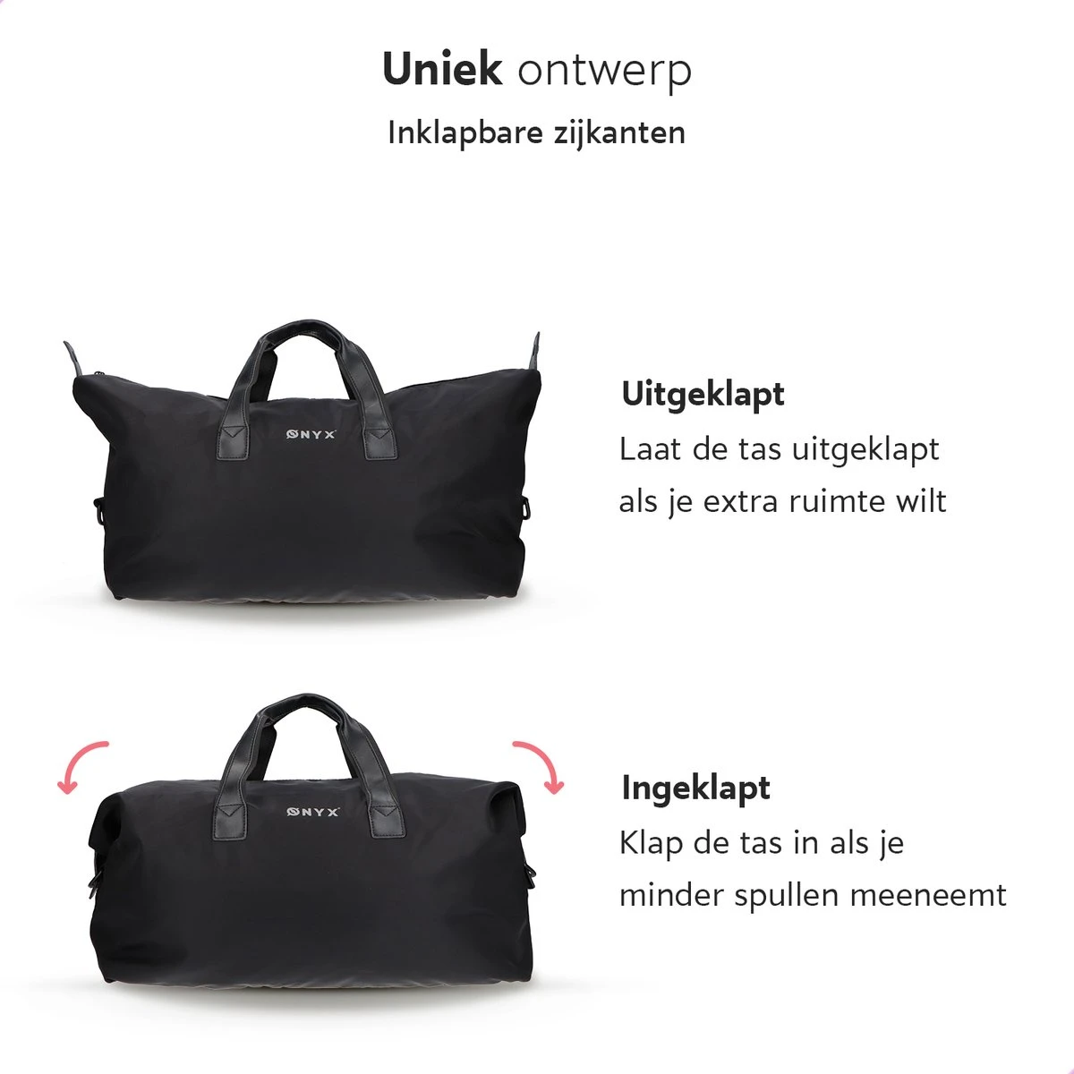 ONYX® Reistas 25L - Lichtgewicht Weekendtas - Sporttas - Waterafstotend En Duurzaam - Zwart 2 ONYX® Reistas 25L - Lichtgewicht Weekendtas - Sporttas - Waterafstotend En Duurzaam - Zwart - Afbeelding 2