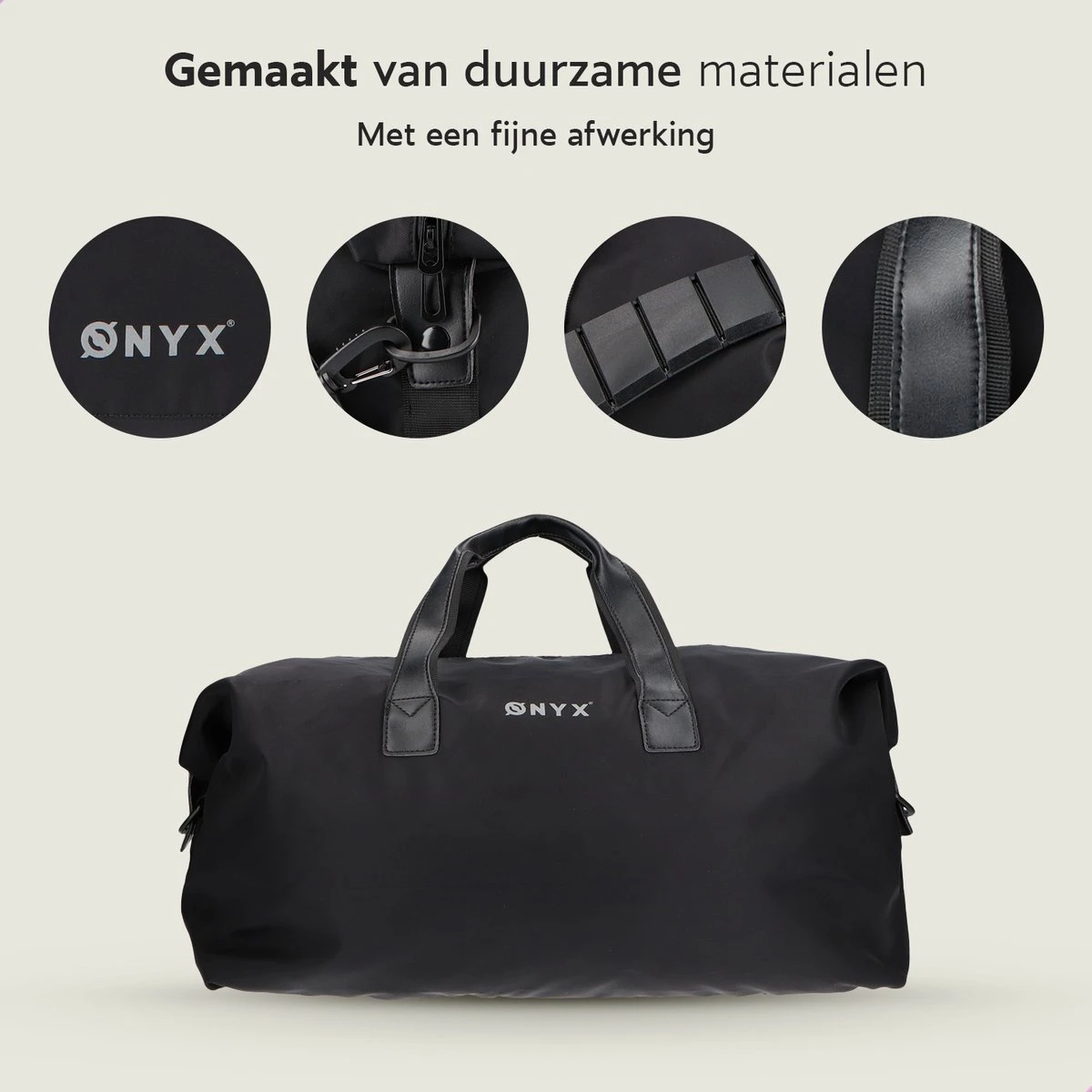 ONYX® Reistas 25L - Lichtgewicht Weekendtas - Sporttas - Waterafstotend En Duurzaam - Zwart 11 ONYX® Reistas 25L - Lichtgewicht Weekendtas - Sporttas - Waterafstotend En Duurzaam - Zwart - Afbeelding 11